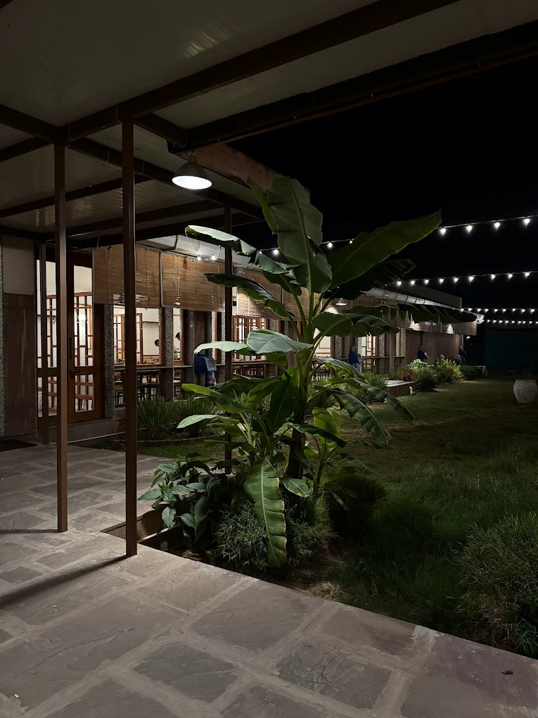 Lantern-lit veranda at Kanchan Bagh